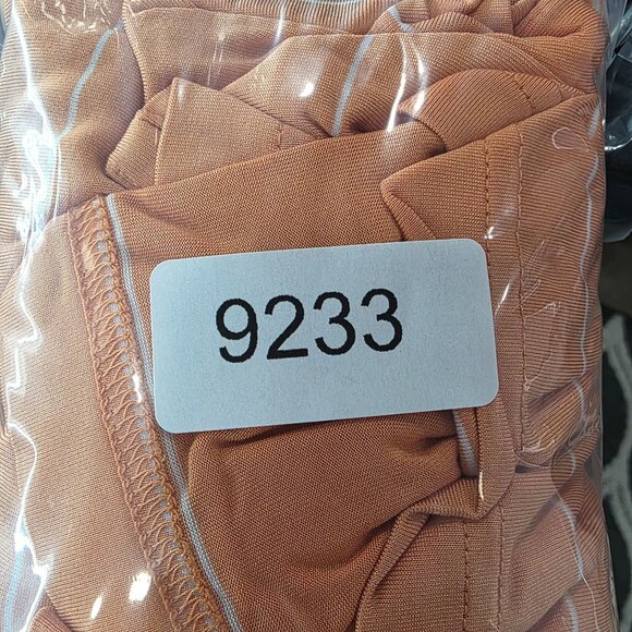 Mens Tech Orange & White Striped OSU Polo Shirt Short Sleeve Polyester Stretch M - Picture 9 of 9